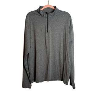 Tesla quarter zip long sleeve pullover gray run